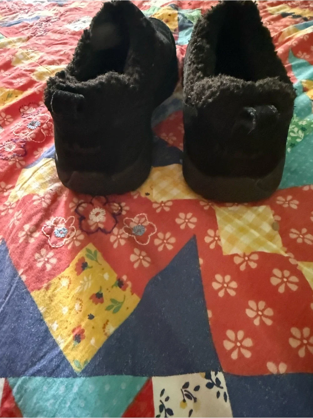 L.L. Bean Black Women's Zip-Front Suede Slippers